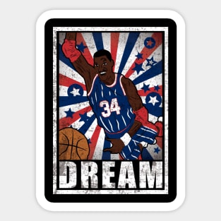 Olajuwon Basketball The Dream Houston 34 Legend Sticker